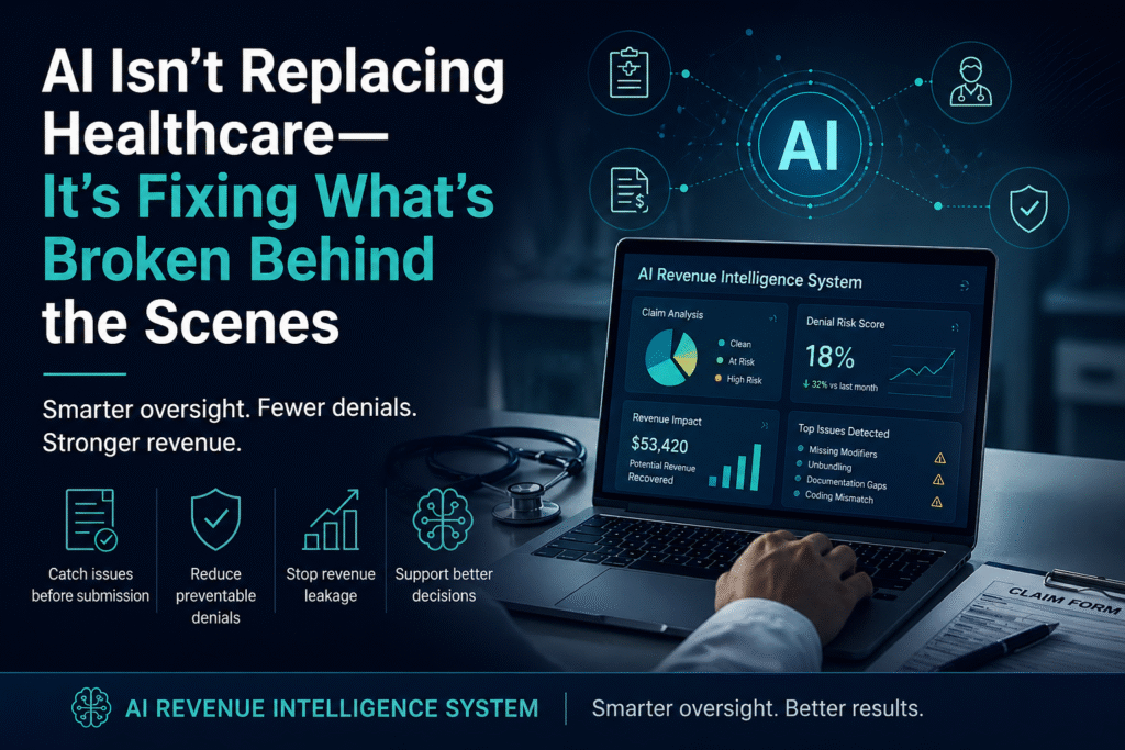 AI revenue intelligence system improving healthcare claim accuracy and reducing denials